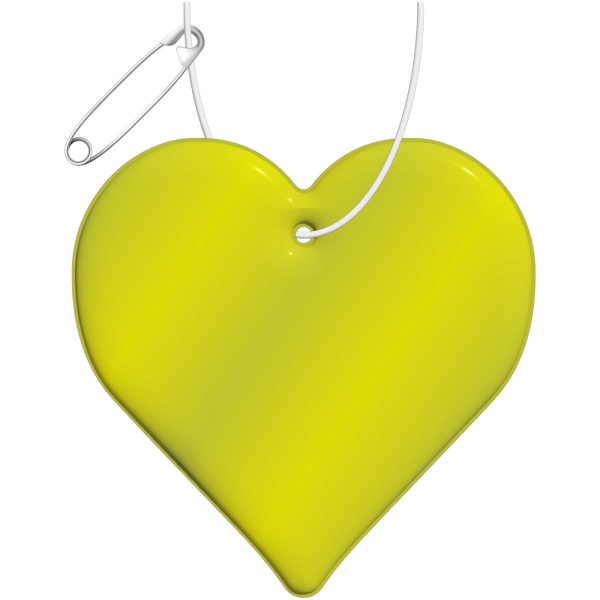 Colgante ligero de PVC reflectante en forma de corazón  para personalizar con logo - Imagen 2