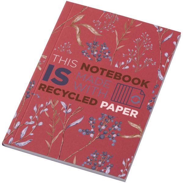 Libreta A6 de tapa blanda con 50 hojas de papel reciclado  para personalizar con logo - Imagen 2