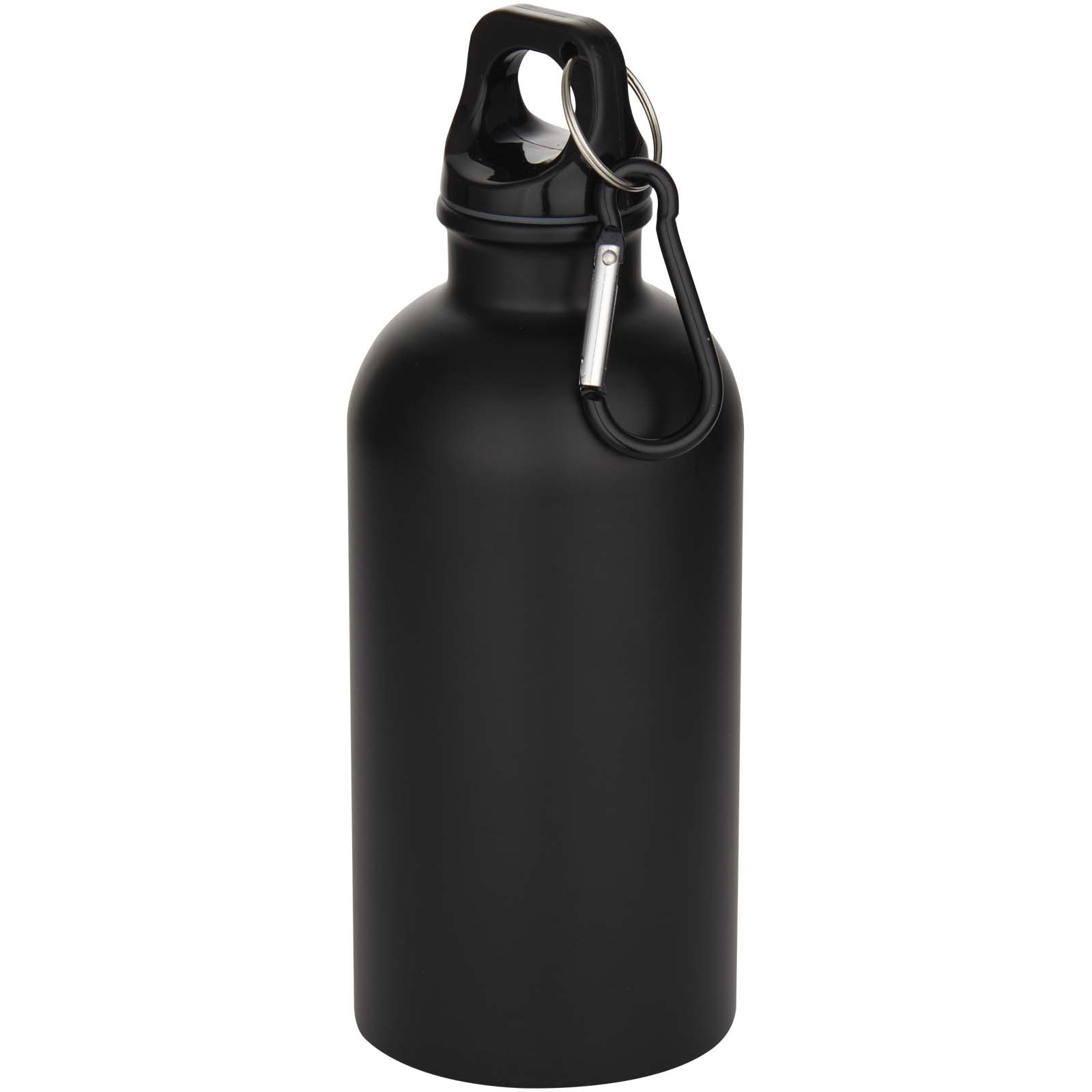 Botella de 400 ml de acero inoxidable mate con certificado RCS de una sola pared con mosquetón "Oregon"