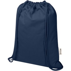 Bolsa de 5 L con cordón de algodón reciclado de 140 g/m² con certificado GRS "Oregon Blend"