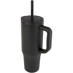 Vaso con aislamiento de 900 ml con certificado RCS y pajita de silicona "Brady"