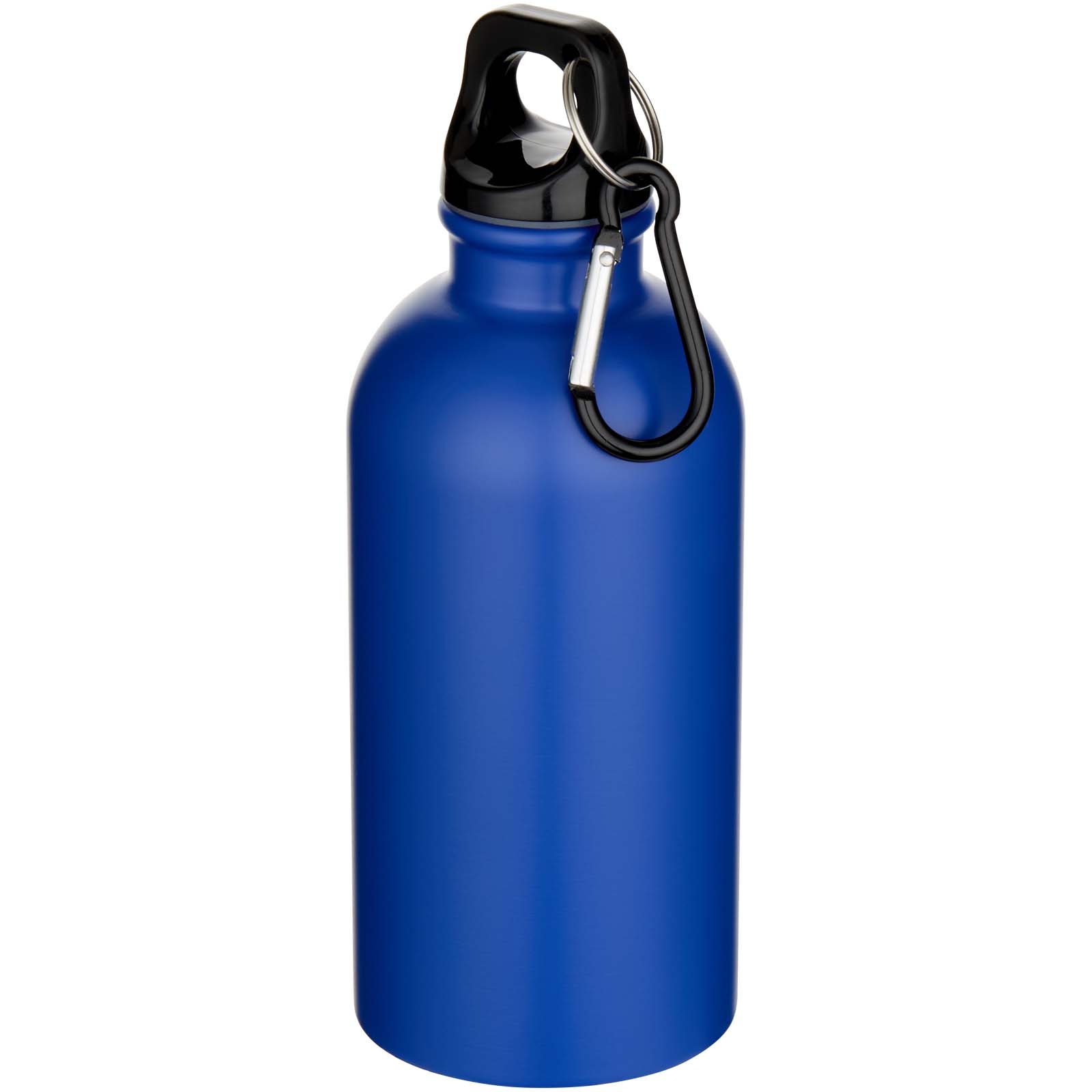 Botella de 400 ml de acero inoxidable mate con certificado RCS de una sola pared con mosquetón Oregon para personalizar con logo - Imagen 3
