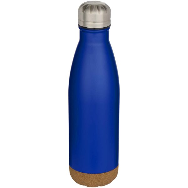 Botella de 500 ml de acero inoxidable con aislamiento y doble pared con detalles de corcho  para personalizar con logo - Imagen 2