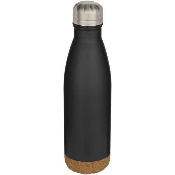 Botella de 500 ml de acero inoxidable con aislamiento y doble pared con detalles de corcho  para personalizar con logo - Imagen 3