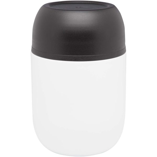 Fiambrera de 480 ml de acero inoxidable reciclado de doble pared "Supo" con cuchara plegable