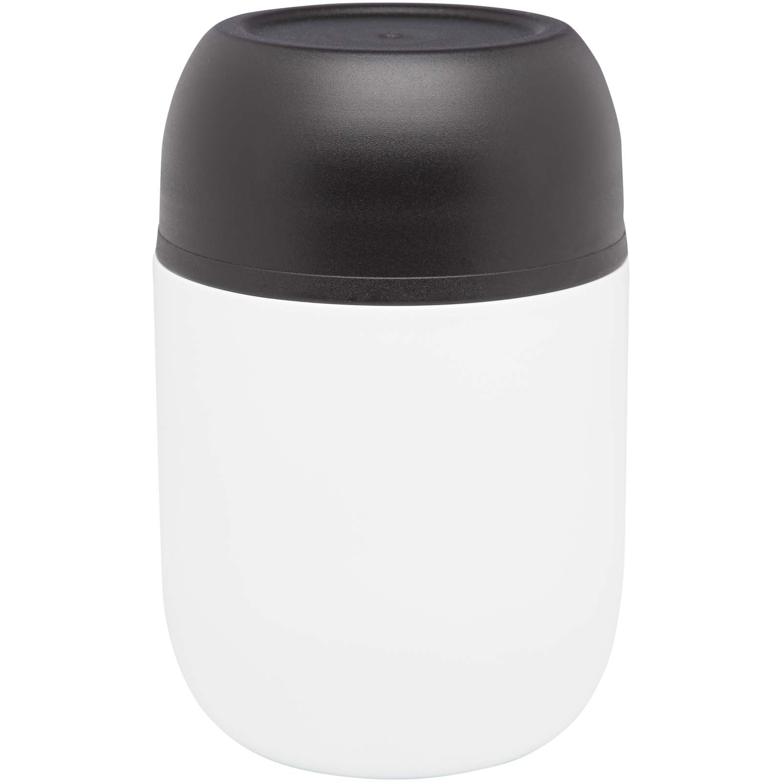 Fiambrera de 480 ml de acero inoxidable reciclado de doble pared "Supo" con cuchara plegable