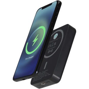 Batería externa inalámbrica magnética de 10 000 mAh y 15 W con PD de 20 W fabricada con plástico reciclado "Acrab"