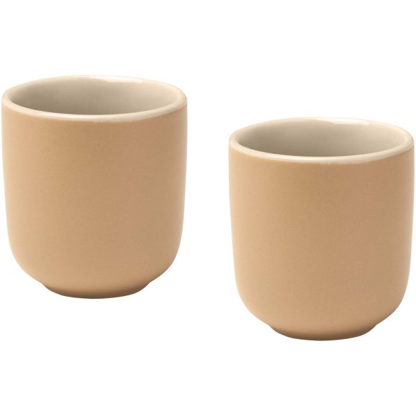 Juego de 2 tazas de espresso de cerámica de 90 ml  para personalizar con logo - Imagen 2