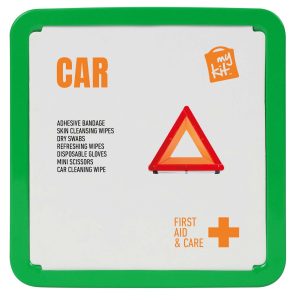 Kit de primeros auxilios para el coche en caja metálica "MyKit"