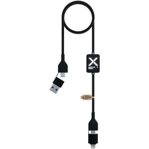 Cable de carga con interruptor de 60 W y logotipo retroiluminado "SCX.design C32"