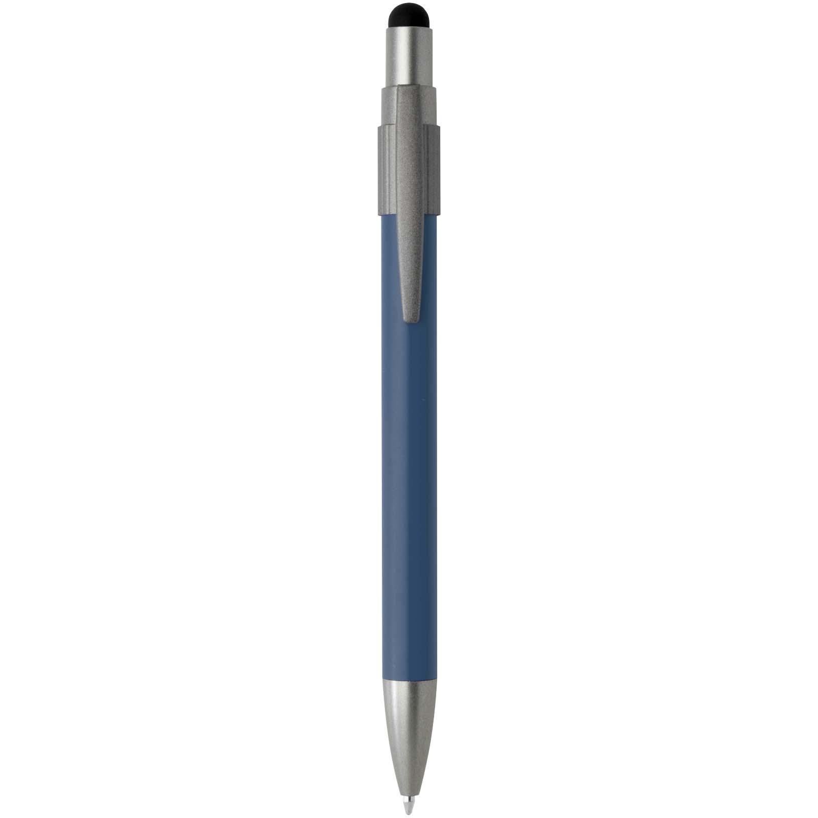 Bolígrafo de material reciclado RCS con stylus y fidget spinner (tinta azul) para personalizar con logo - Imagen 3