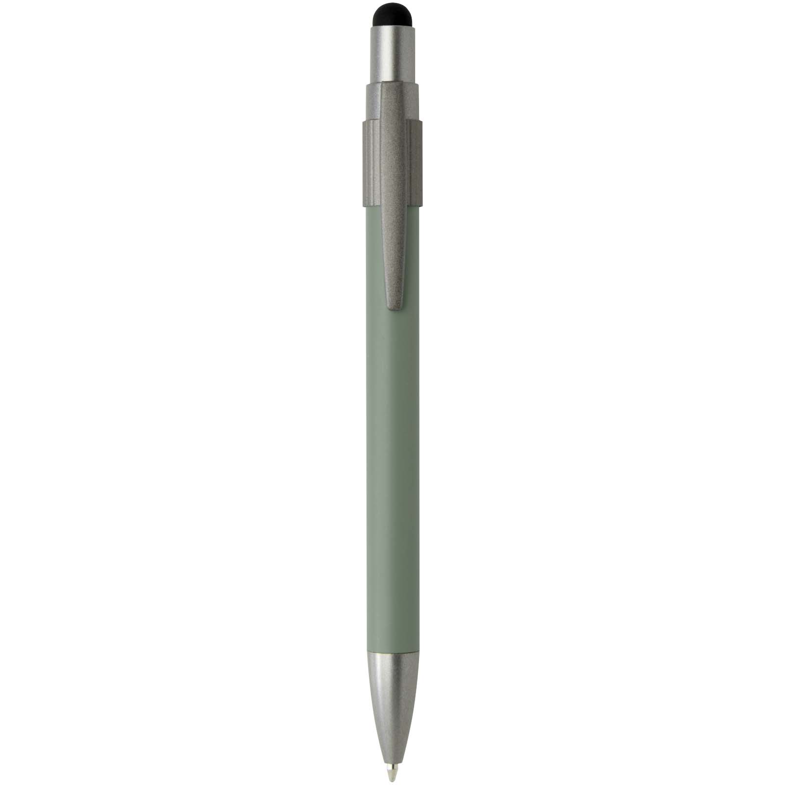 Bolígrafo de material reciclado RCS con stylus y fidget spinner (tinta azul) para personalizar con logo - Imagen 4