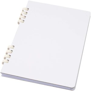 Cuaderno A5 tapa dura con espiral de material reciclado RCS "Fil"