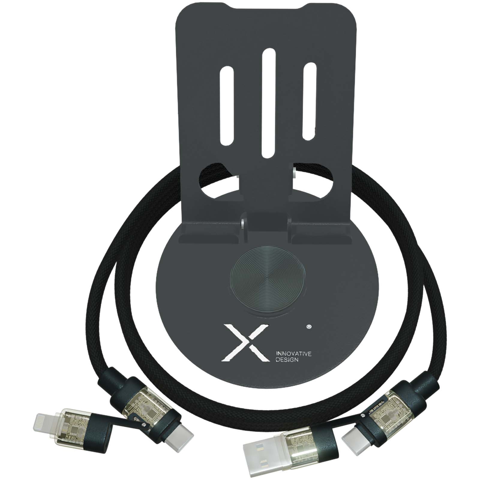 Soporte para teléfono 360° con cable de carga 4 en 1 de 240 W SCX.design O34