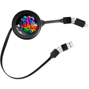 Cable retráctil 4 en 1 de 65 W "SCX.design C42"