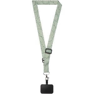 Lanyard ajustable de RPET de sublimación y soporte para teléfono "Lyra"