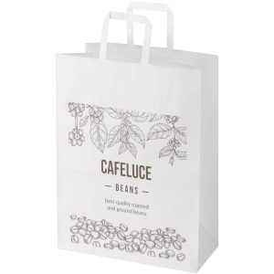 Bolsa de papel de 80-90 g/m2 con asas planas - 32 x 17 x 39 cm Kraft