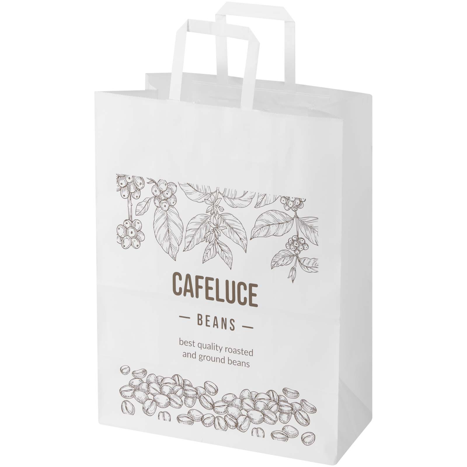 Bolsa de papel de 80-90 g/m2 con asas planas - 32 x 17 x 39 cm Kraft
