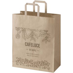 Bolsa de papel de 80-90 g/m2 con asas planas - 32 x 17 x 39 cm Kraft