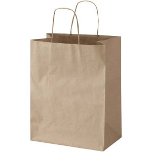 Bolsa de papel de 80-90 g/m2 con asas retorcidas - 25 x 15 x 32 cm Kraft