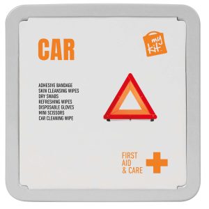 Kit de primeros auxilios para el coche en caja metálica "MyKit"