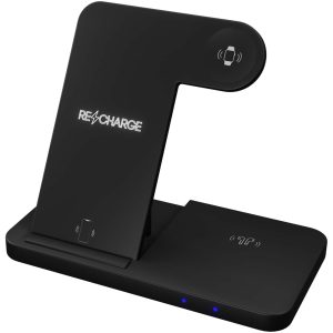 Base de carga inalámbrica 3 en 1 con soporte para teléfono "SCX.design W28"