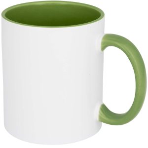 Taza de 350 ml para sublimación con asas e interior de color Pix