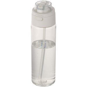 Botella de agua Theron de 700 ml de plástico reciclado RCS con tapa de doble función y pajita abatible