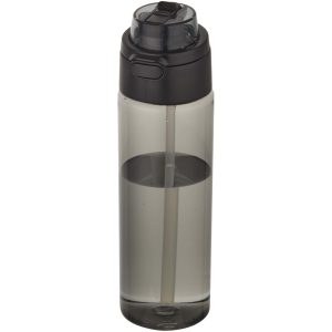 Botella de agua Theron de 700 ml de plástico reciclado RCS con tapa de doble función y pajita abatible