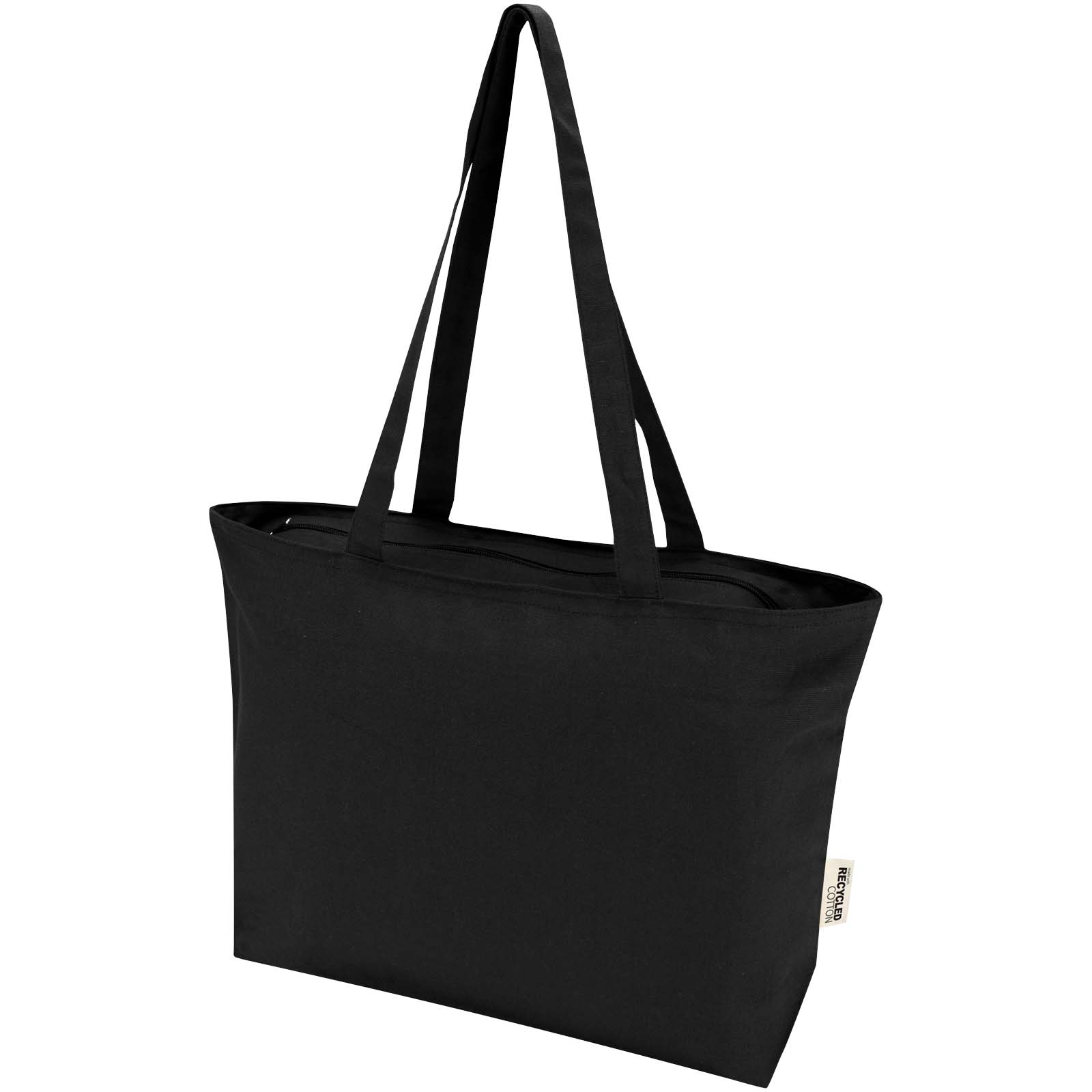 Bolsa Tote de algodón 320 g/m² con cremallera Ningbo para personalizar con logo - Imagen 4