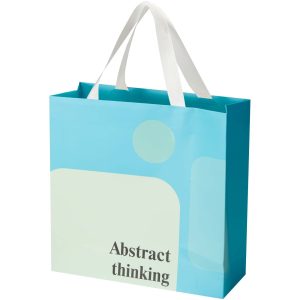 Bolsa de papel Smartfold de 230 g/m² con asas de cinta y laminado brillante - 31 x 12 x 31 cm