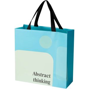 Bolsa de papel Smartfold de 210 g/m² con asas de cinta y laminado brillante - 31 x 12 x 31 cm