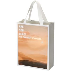 Bolsa de papel Smartfold de 210 g/m² con asas de cinta y laminado mate - 24 x 10 x 32 cm