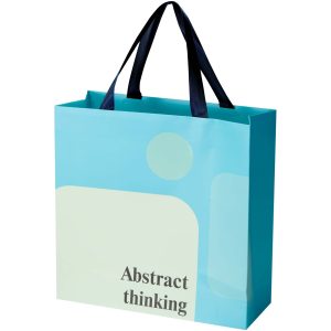 Bolsa de papel Smartfold de 230 g/m² con asas de cinta y laminado mate - 31 x 12 x 31 cm