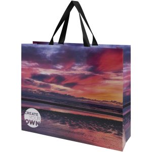 Bolsa de papel Smartfold de 230 g/m² con asas de cinta y laminado mate - 42 x 12 x 35 cm