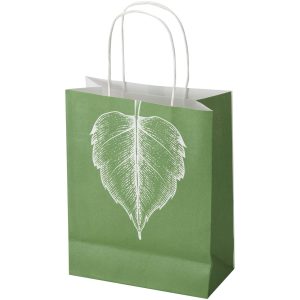 Bolsa de papel Kraft de 120 g/m² con asas trenzadas - 18 x 9 x 23 cm